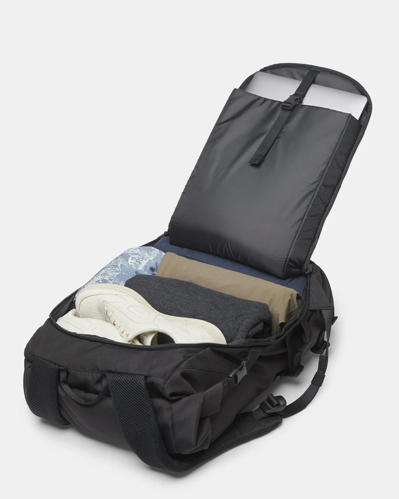 Mobius 35L Backpack back panel with padded straps
